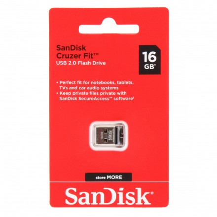  USB флеш накопитель SanDisk 16GB CZ33 Cruzer Fit (SDCZ33-016G-G35)