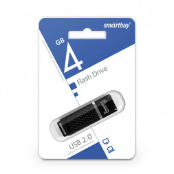 USB флеш накопитель Smartbuy 4GB Quartz series Black (SB4GBQZ-K)