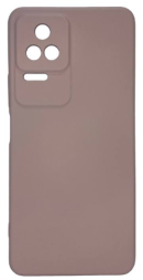 Накладка для Xiaomi Pocophone F4 Silicone cover пудро