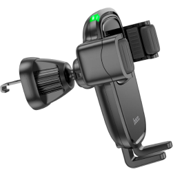 Держатель c беспроводной зарядкой в воздуховод Hoco HW1 15W черный