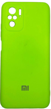  Накладка для Xiaomi Redmi Note 10S Silicone cover без логотипа салатовая