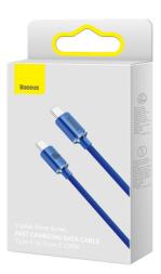 Кабель-зарядка Type-C на Type-C Baseus Crystal Shine Series 100W 1.2м (CAJY000603) синий