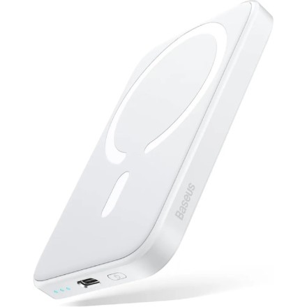  Powerbank с беспроводной зарядкой Baseus Magnetic Mini Wireless 6000mAh 20W PPCX100502 белый