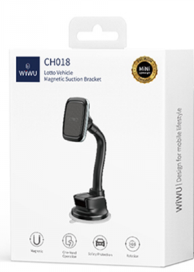  Держатель в автомобиль на торпеду WIWU CH018 магнитный черный