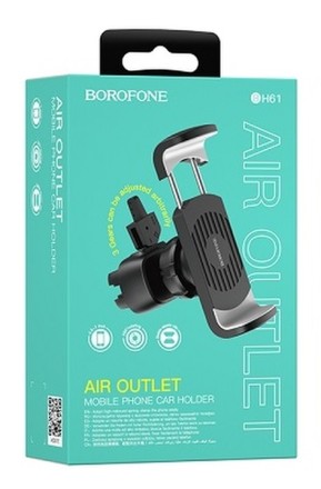  Держатель в автомобиль в воздуховод Borofone BH61 с зажимом черный