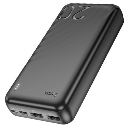  Powerbank Hoco J123A Element 20000mAh 2USB/1C/Micro черный