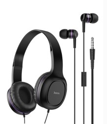 Стереонаушники Bluetooth полноразмерные HOCO W24 Enlighten с микрофоном 1.2м фиолетовый