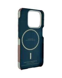 Накладка для i-Phone 15 Pro Max 6.7&quot; Pitaka Magez Case 5 Aramid Fiber красно-белый