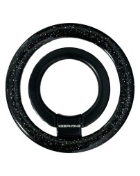 Магнитный держатель-кольцо для i-Phone Keephone Magglitter Dazzling черный