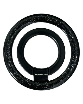  Магнитный держатель-кольцо для i-Phone Keephone Magglitter Dazzling черный