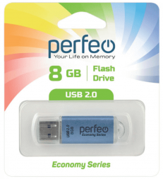 USB флеш накопитель Perfeo 8GB E01 Blue economy series
