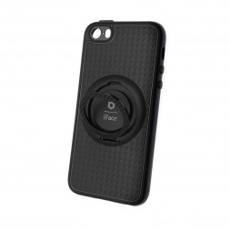 Чехол-накладка для iPhone 5/5s силикон iface с держателем чёрный