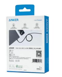 Usb Кабель-зарядка Type-C на Type-C Anker Zolo (A8060P11) 240W 1.5м чёрный