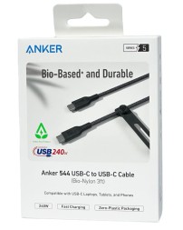 Usb Кабель-зарядка Type-C на Type-C Anker 544 (A80F5P11) 240W 0.9м черный