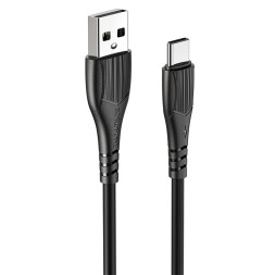 Usb Кабель-зарядка Type-C Borofone BX37 Wieldy 3A 1м в оплётке PVC чёрный
