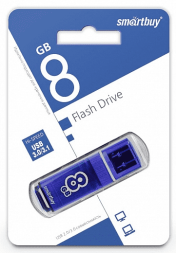 3.0 USB флеш накопитель Smartbuy 8GB Glossy Dark Blue (SB8GBGS-DB)