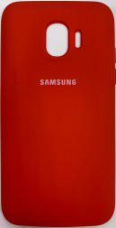 Накладка для Samsung Galaxy J4 (2018) Silicone cover красная