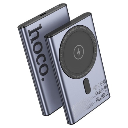  Powerbank с беспроводной зарядкой MagSafe Hoco Q32 5000mAh 1USB-C 20W серый