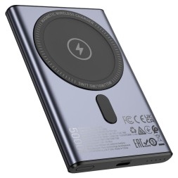 Powerbank с беспроводной зарядкой MagSafe Hoco Q32 5000mAh 1USB-C 20W серый