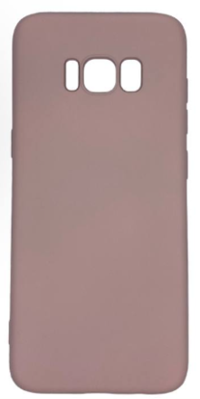  Накладка для Samsung Galaxy S8 Silicone cover без логотипа пудро