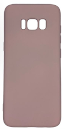 Накладка для Samsung Galaxy S8 Silicone cover без логотипа пудро