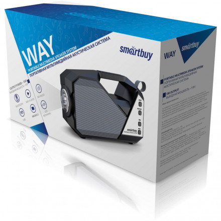 Акустическая система Smartbuy WAY, 5Вт, Bluetooth, MP3, FM-радио, черная (арт.SBS-5020)/50