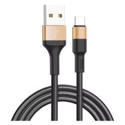 Usb Кабель-зарядка Type-C Hoco X26 Xpress 3A 1м в тканевой оплётке чёрный