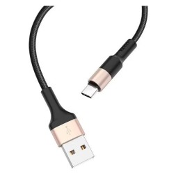 Usb Кабель-зарядка Type-C Hoco X26 Xpress 3A 1м в тканевой оплётке чёрный