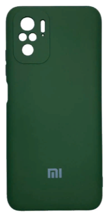  Накладка для Xiaomi Redmi Note 10S Silicone cover без логотипа зеленая
