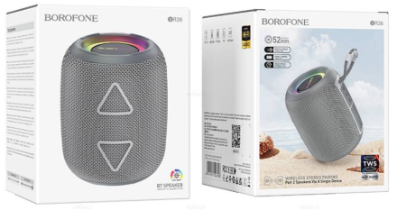  Bluetooth колонка Borofone BR36 серая