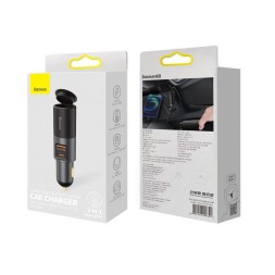 Автомобильное заряд. устр. Baseus Share 1USB/1C 3.4A 60W CCBT-C0G черное