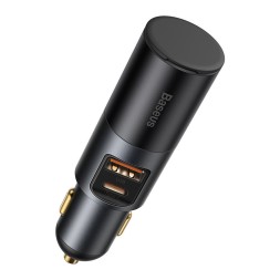 Автомобильное заряд. устр. Baseus Share 1USB/1C 3.4A 60W CCBT-C0G черное
