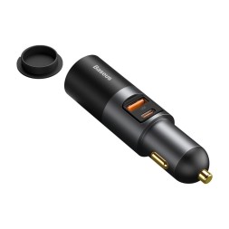Автомобильное заряд. устр. Baseus Share 1USB/1C 3.4A 60W CCBT-C0G черное