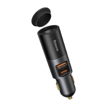  Автомобильное заряд. устр. Baseus Share 1USB/1C 3.4A 60W CCBT-C0G черное