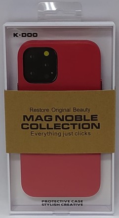  Накладка для i-Phone 12/12 Pro K-Doo Mag Noble кожаная красная