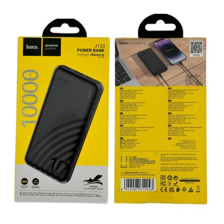  Powerbank Hoco J123 Element 10000mAh 2USB/1C/Micro черный