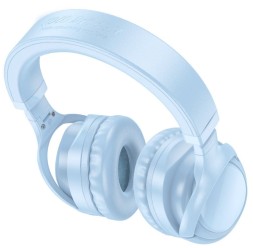 Стереонаушники Bluetooth полноразмерные Hoco W48 RGB синие