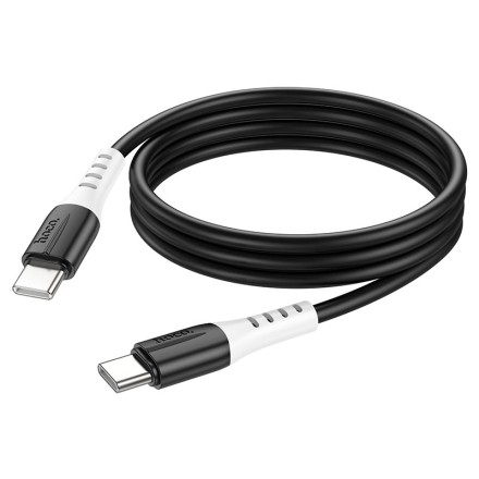  Usb Кабель-зарядка Type-C на Type-C Hoco X82 3A 60W 1м силиконовый черный