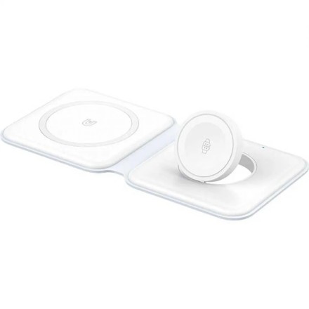  Беспроводное зарядное устройство 2в1 Recci RCW-35 15W белое