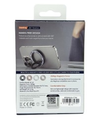 Магнитный держатель-кольцо для i-Phone Keephone Magglitter Dazzling серебристый