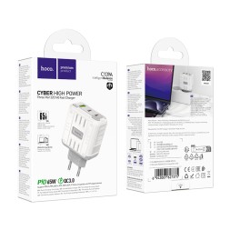 Сетевое зар. устр. Hoco C139A 1USB/2C 65W белое