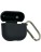  Силиконовый чехол для AirPods 4 с карабином черный