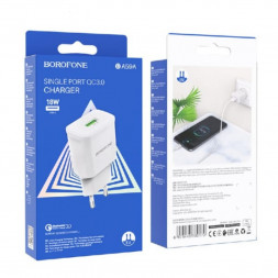 Сетевое зар. устр. Borofone BA59A 1USB QC3.0 18W белое