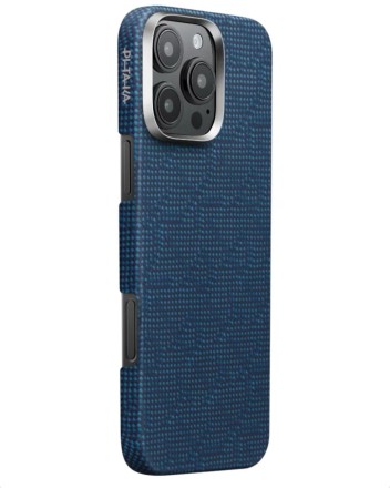  Накладка для i-Phone 16 Pro 6.3&quot; Pitaka PTK Tactile Woven case черно-синий