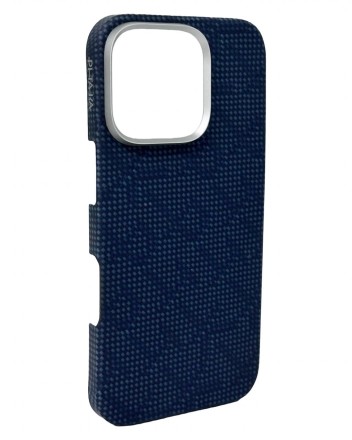  Накладка для i-Phone 16 Pro 6.3&quot; Pitaka PTK Tactile Woven case черно-синий