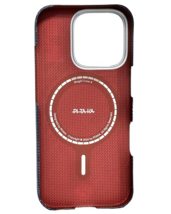  Накладка для i-Phone 16 Pro 6.3&quot; Pitaka PTK Tactile Woven case черно-синий