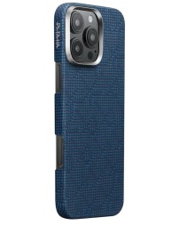 Накладка для i-Phone 16 Pro 6.3&quot; Pitaka PTK Tactile Woven case черно-синий