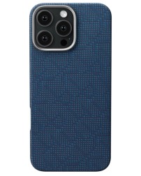 Накладка для i-Phone 16 Pro 6.3&quot; Pitaka PTK Tactile Woven case черно-синий