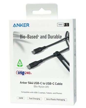  Usb Кабель-зарядка Type-C на Type-C Anker 544 (A80F6P11) 240W 1.8м чёрный