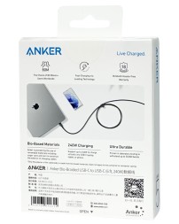 Usb Кабель-зарядка Type-C на Type-C Anker 544 (A80F6P11) 240W 1.8м чёрный